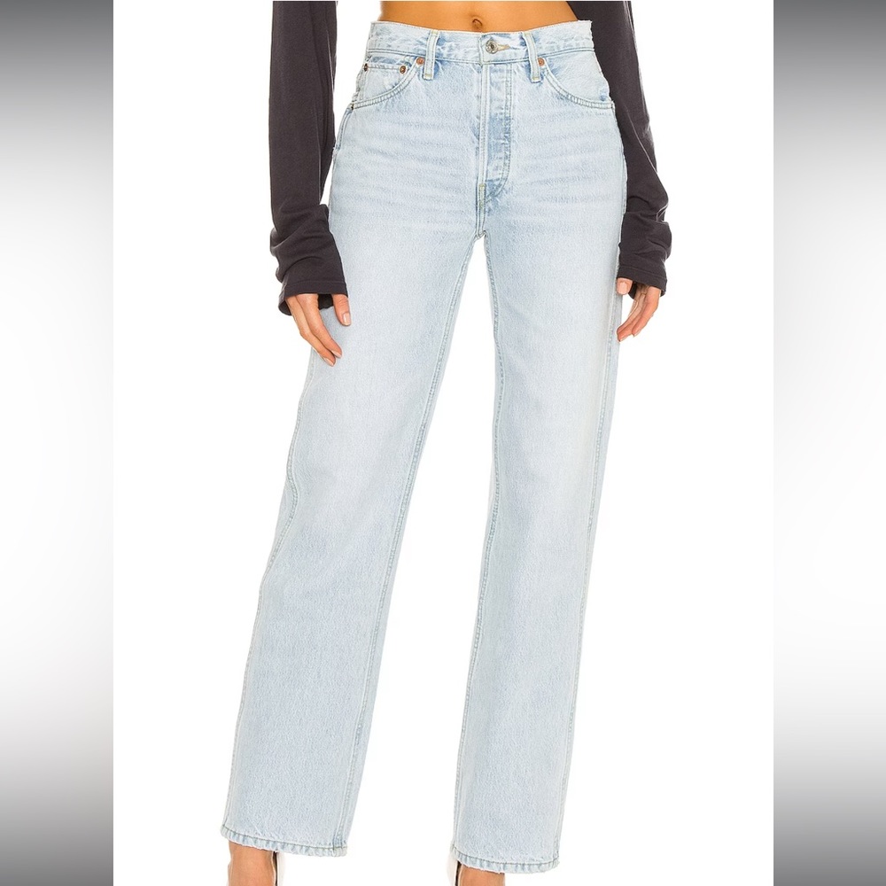 RE/DONE Originals 90s High Rise Loose in Perfect Light Indigo - Size 30 - Picture 4 of 8